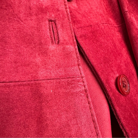 Denim & Co 90s/Y2K Red Suede Jakcet 1X - Picture 8 of 8